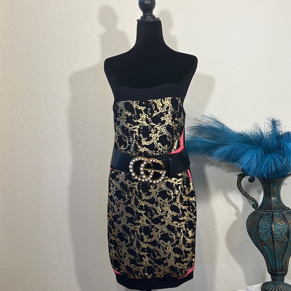 Black & Gold Dress (Belt Not Included)